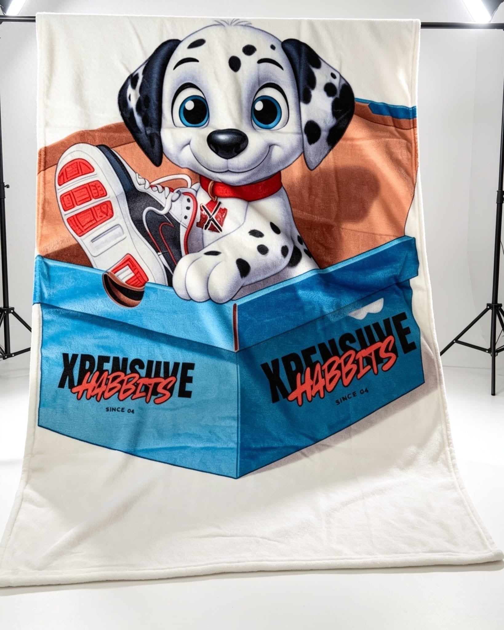 Xpensiive Habbits boys dalmation puppy blanket
