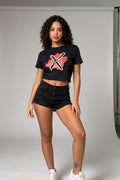 Xpensiive Habbits xlogo Womens crop top