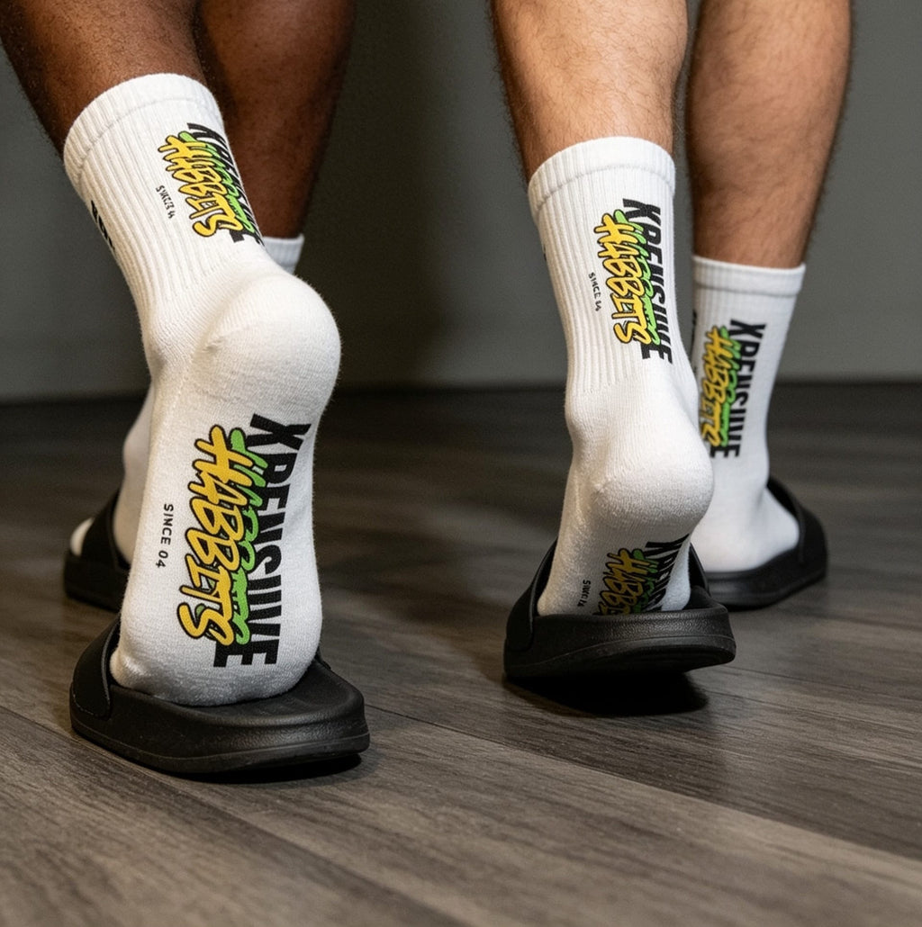 Xpensiive Habbits  signiture  jamacia style print sports socks