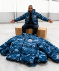 Xpensiive habbits xlogo  Ice blue Puffer  coat