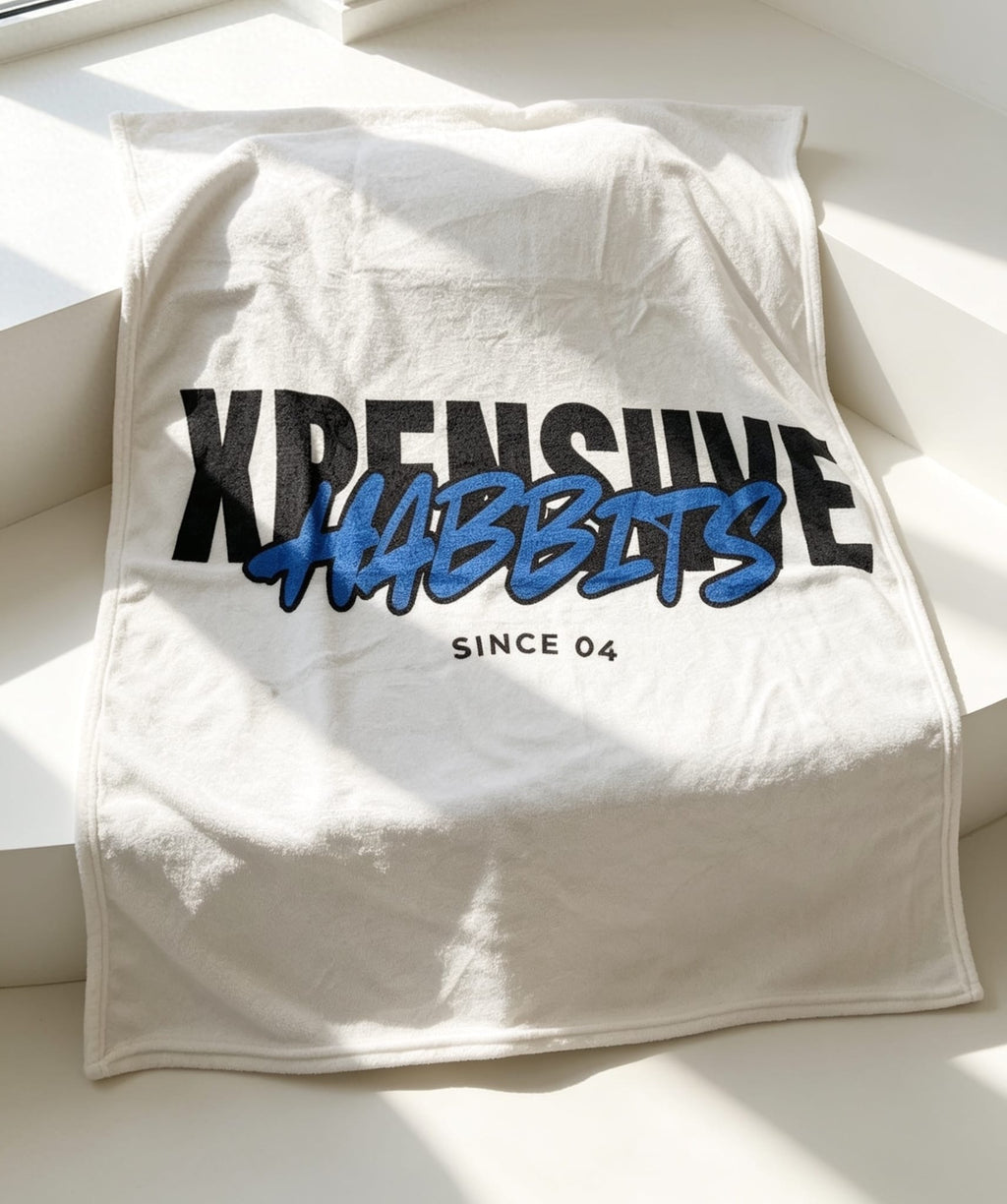 Xpensiive habbits signature logo blanket