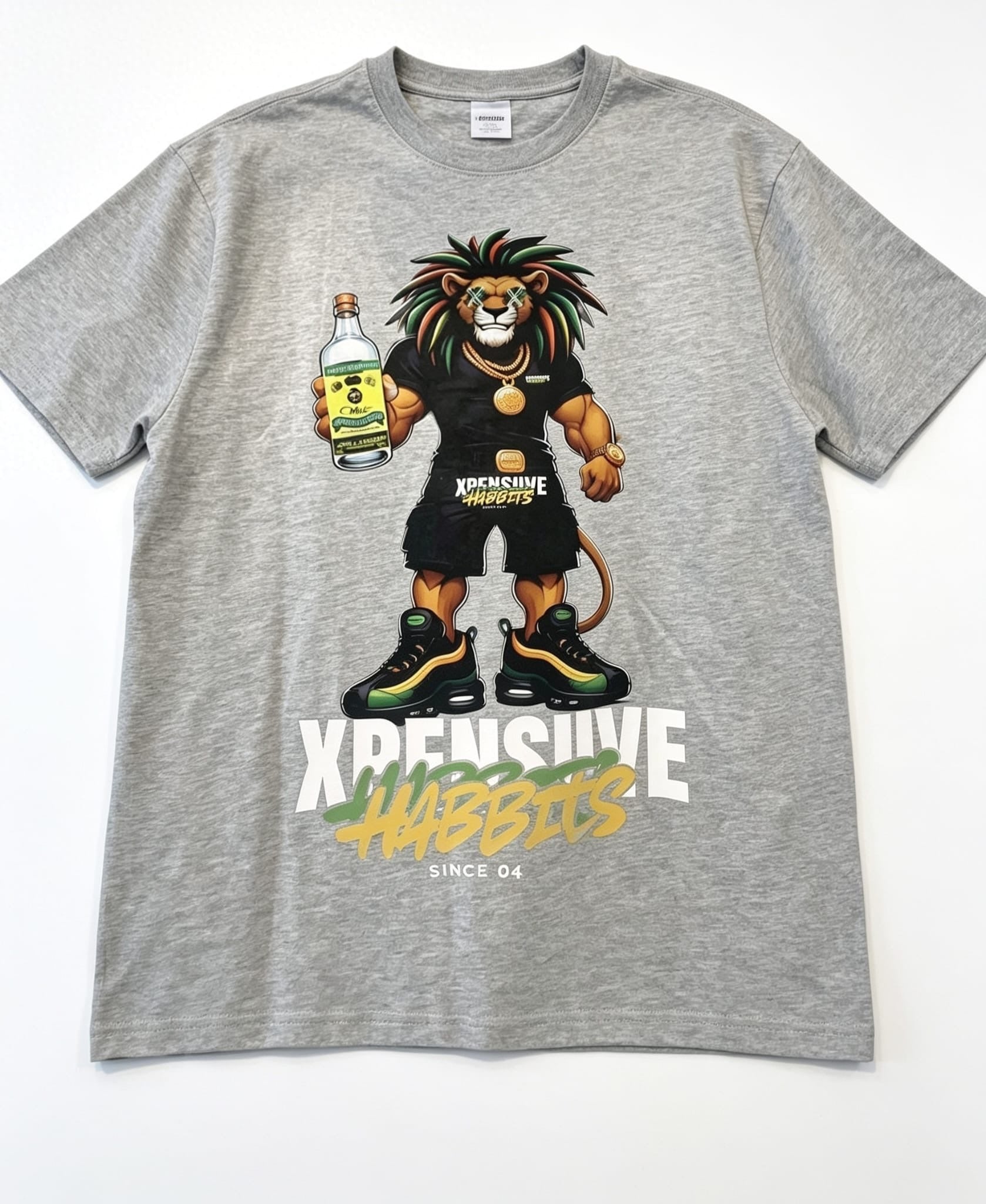 Xpensiive Habbits carnival ready Rum head front graphic Tshirt