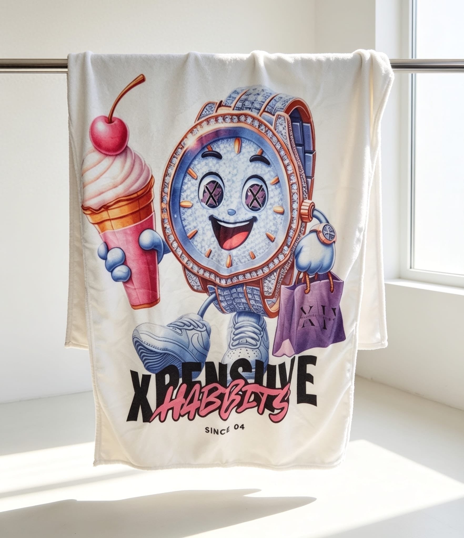 Xpensiive Habbits Mrs x face blanket