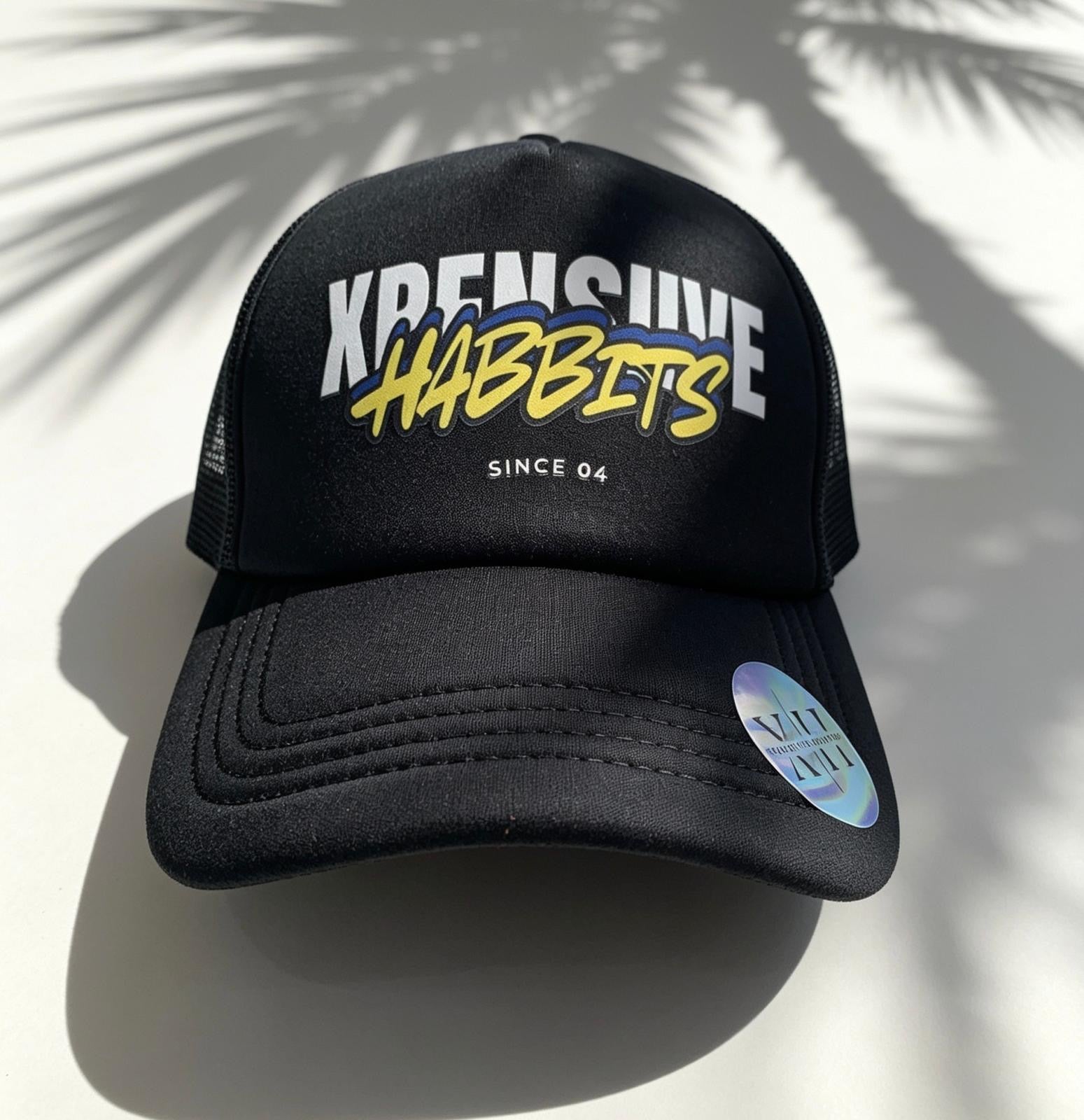 Xpensiive Habbits double Habbits barbados  style trucker cap
